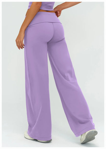 Womens Loose Wide-Leg Sports Leggings - Bellanica