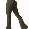 Wide-Leg Stretch Yoga Pants with Pockets