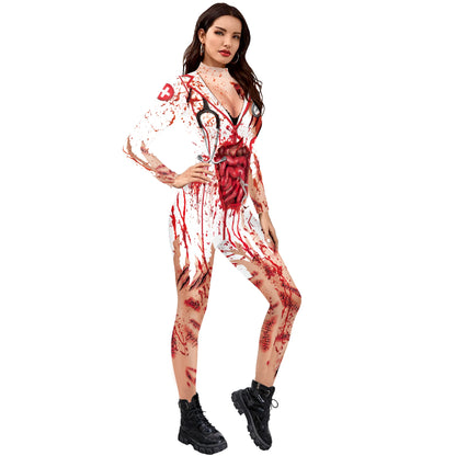 Bellanica - Bloody Zombie Bodysuit Halloween Costume