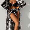 Three-Piece Printed Bikini Set with Cover-Up