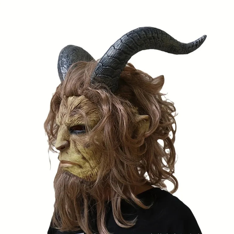 Bellanica - Menacing Goat Mask with Wig