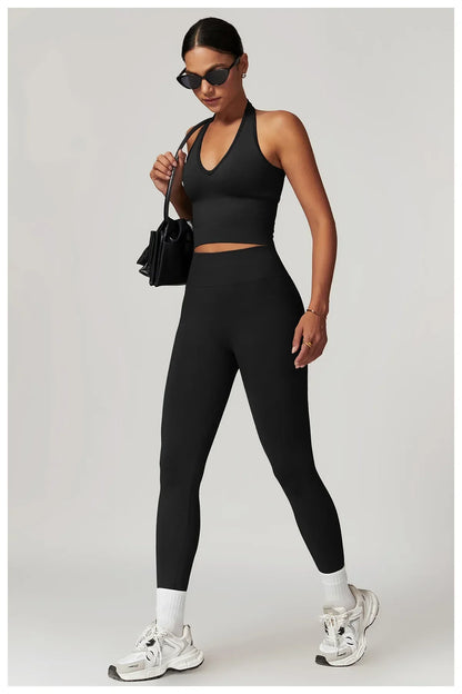 Bellanica - Seamless Ribbed 2-Piece Yoga Set
