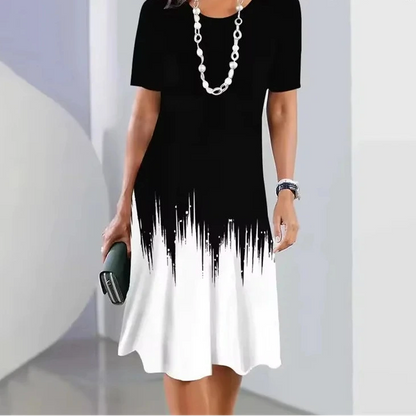 Vintage Gradient A-Line Summer Women's Dress