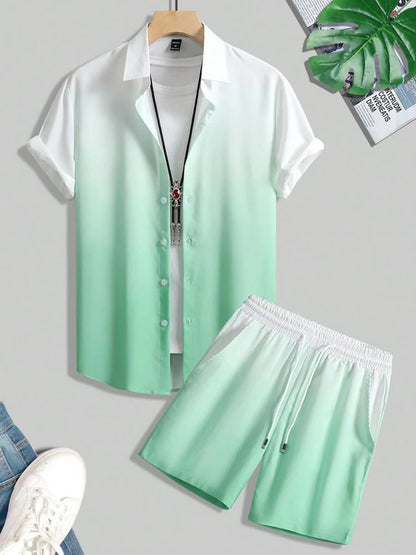 Bellanica - Coconut Tree Gradient Summer Outfit Set