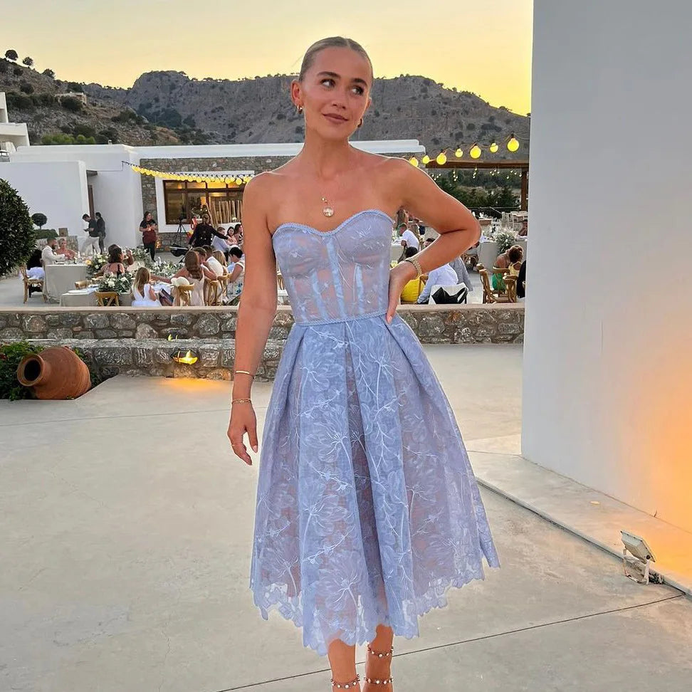Lace Embroidered Vintage Night Dress | Bellanica Sexy Sleepwear