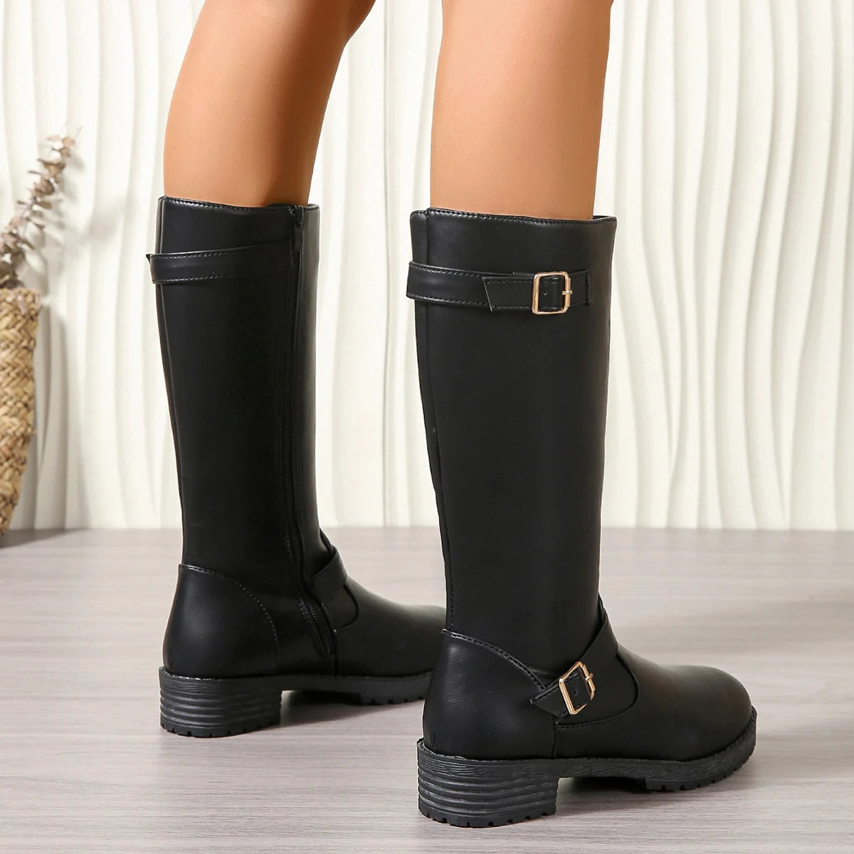 Bellnica - Pu leather knee boots