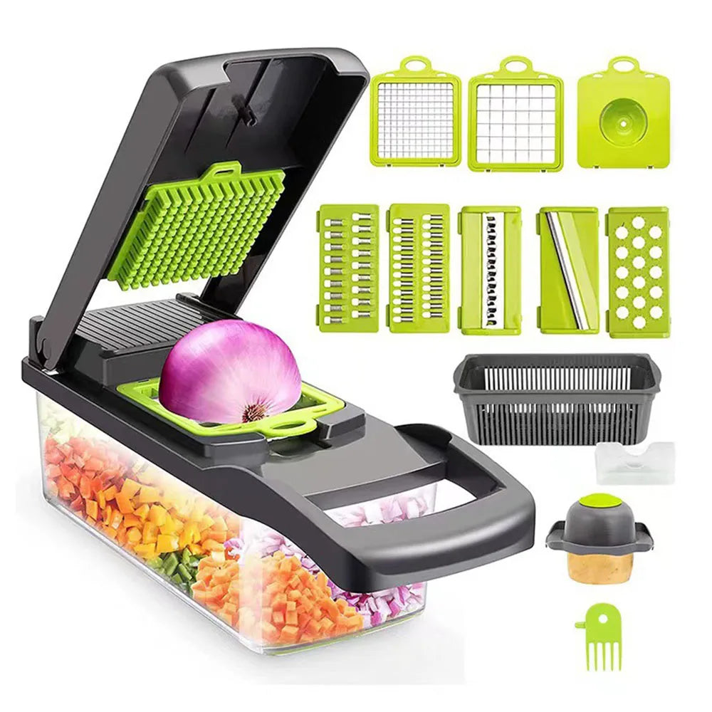 Bellanica - 14-in-1 Stainless Steel Vegetable Chopper & Dicer