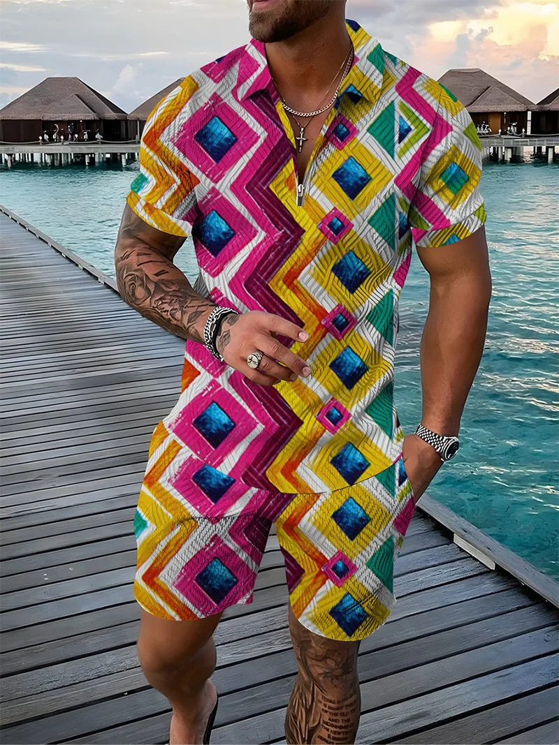 Bellanica - 3D Geometric Print Men's Set