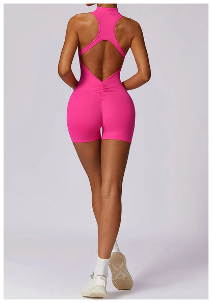 Bellanica - Seamless One-Piece Workout Jumpsuit Set