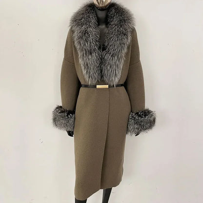 Bellanica - Real Fox Fur Jacket Long Knitwea