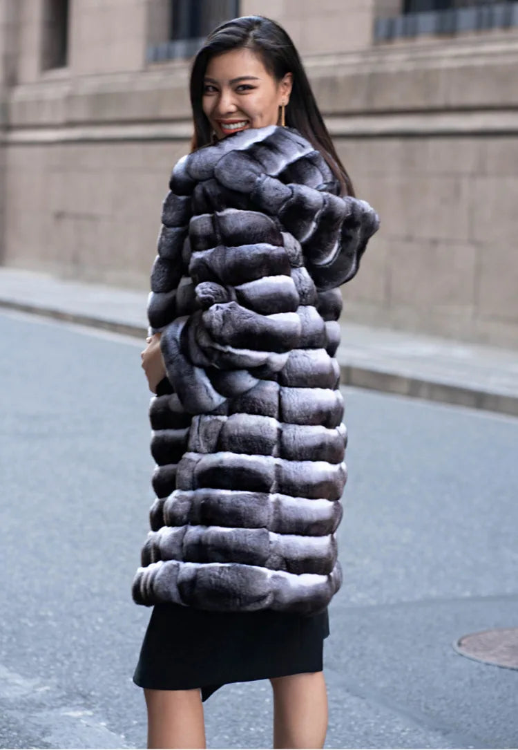 Bellanica - Long Faux Fur Coat Jacket