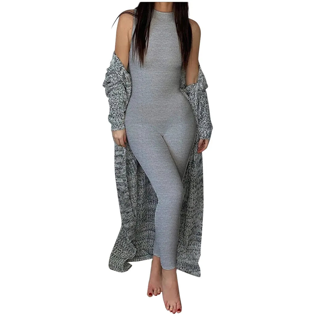 Bellanica - Slim Sleeveless Sporty Pencil Jumpsuit