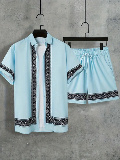 Bellanica - Coconut Tree Gradient Summer Outfit Set