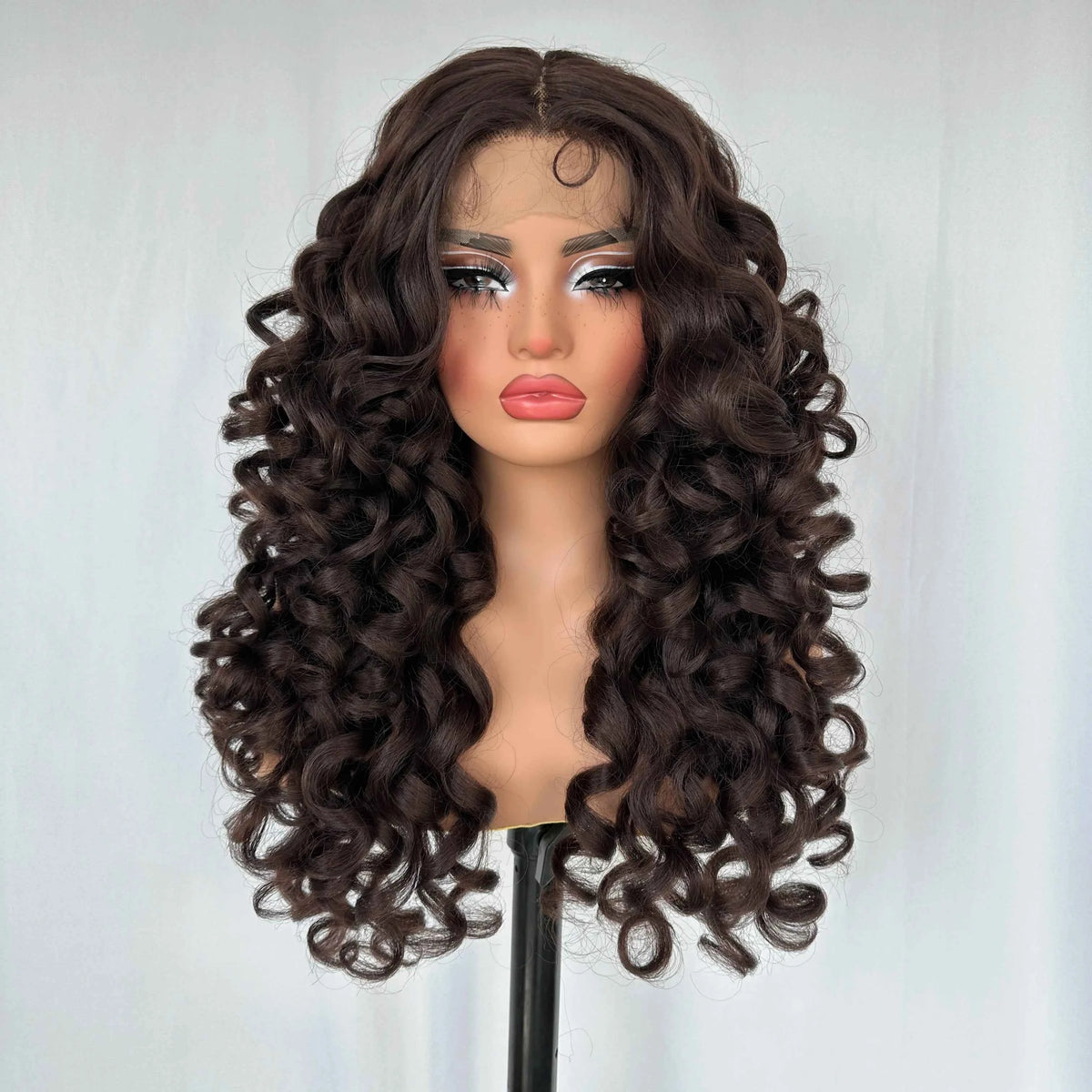 X-TRESS Long Curly Lace Front Wig