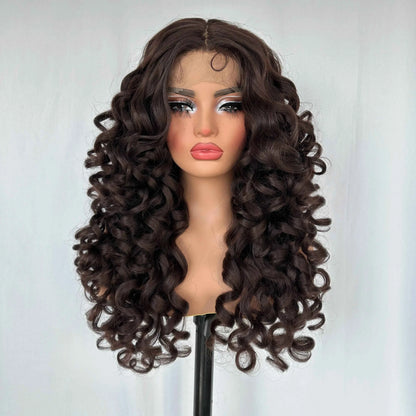 X-TRESS Long Curly Lace Front Wig