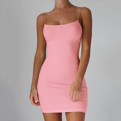 Bellanica - Spaghetti Strap Bodycon Mini Dress