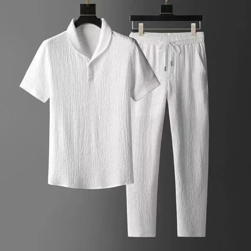 Bellenica - Men's Summer Ice Silk Linen Set