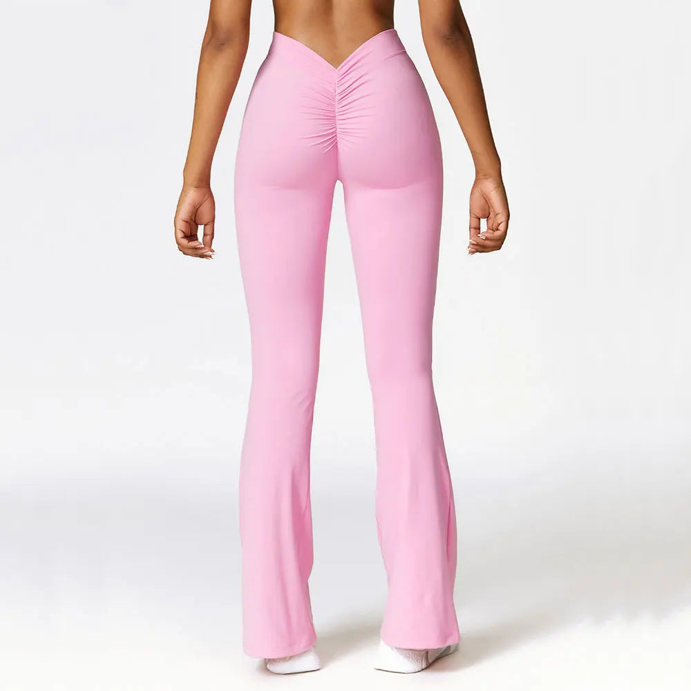 Bellanica - V-Waist Flare Leg Yoga Pants