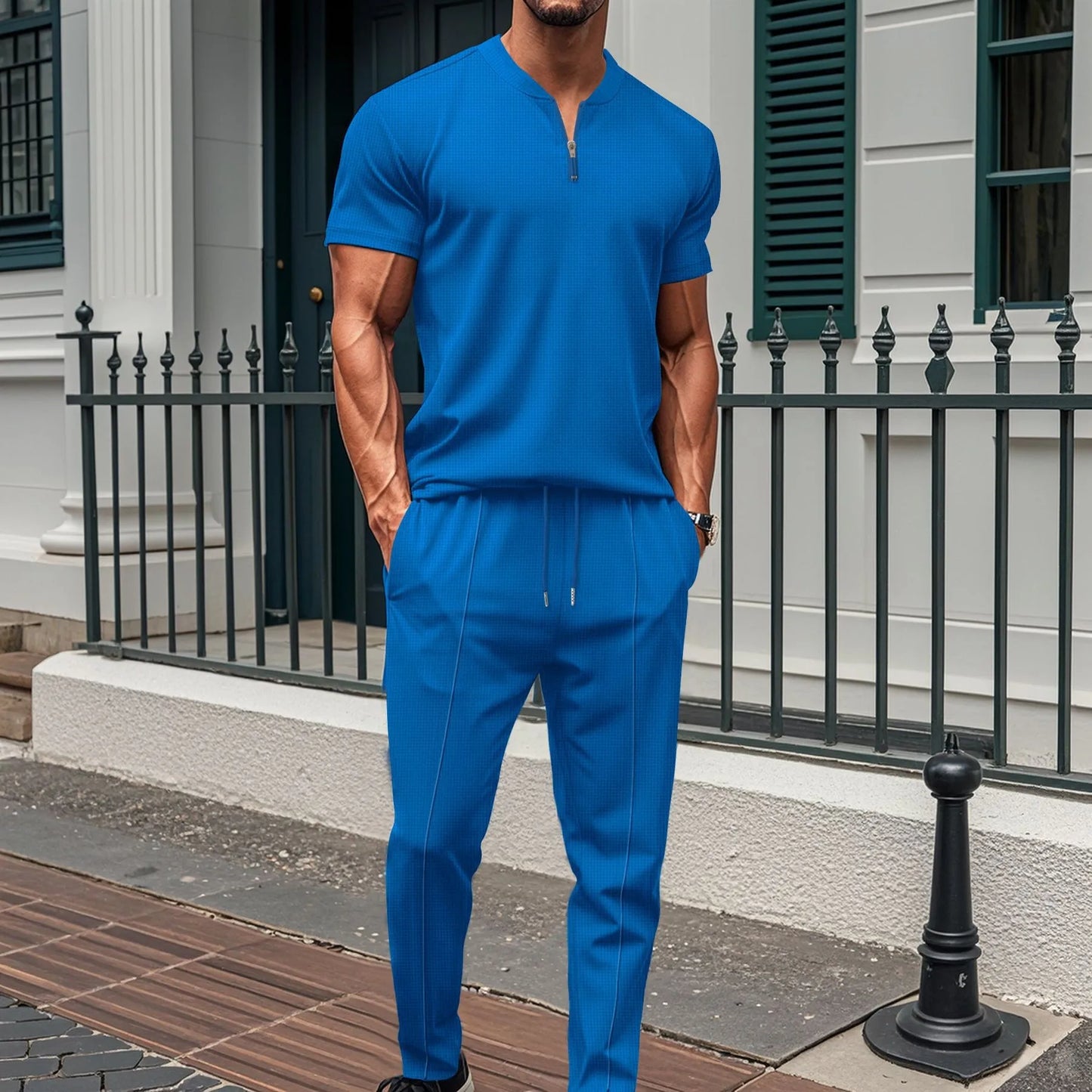 Bellanica - Men's Waffle Polo Set