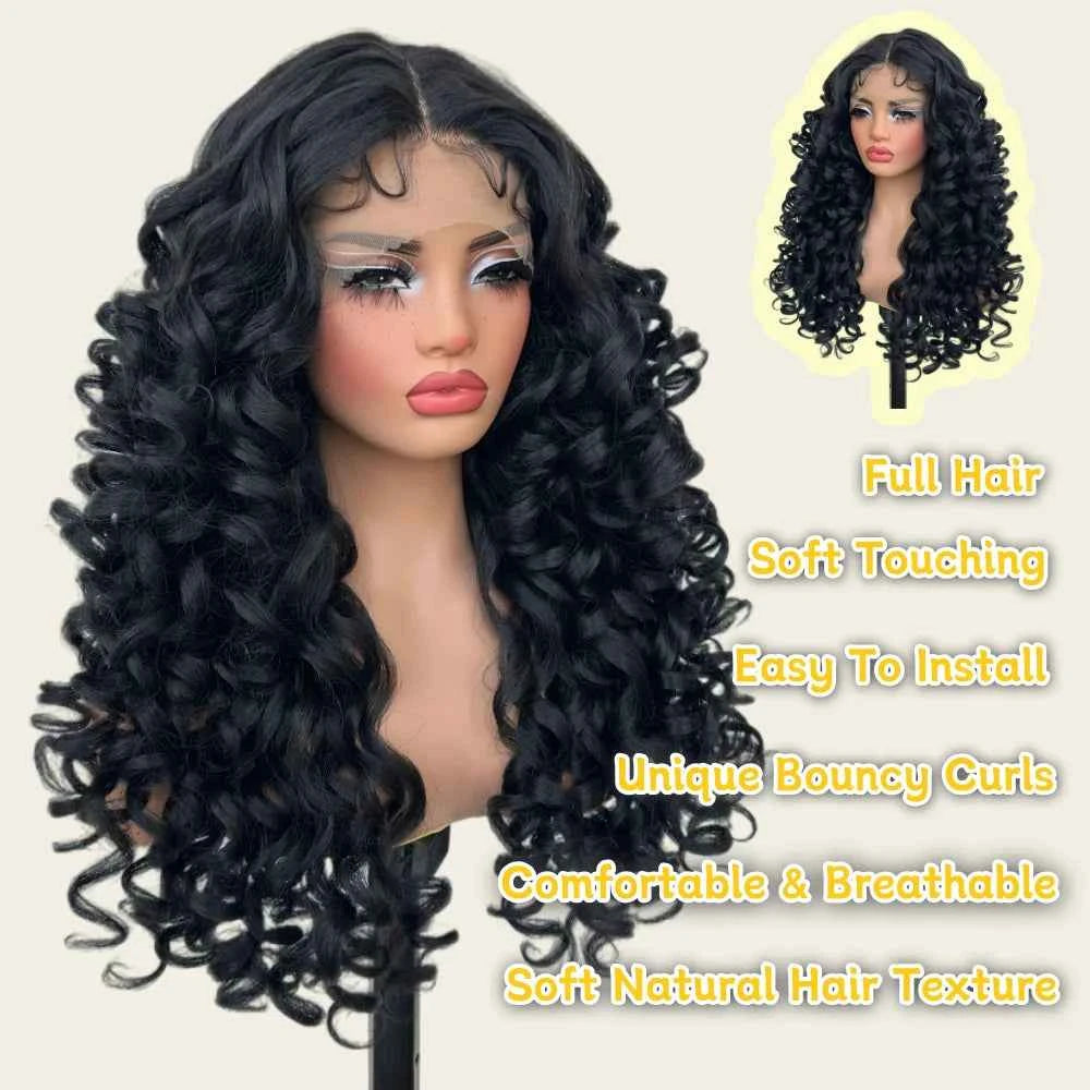 X-TRESS Long Curly Lace Front Wig