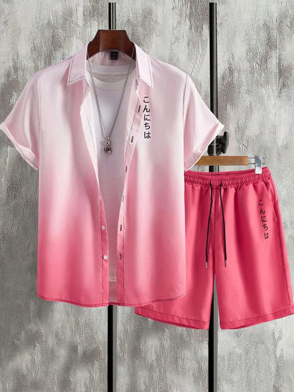 Bellanica - Coconut Tree Gradient Summer Outfit Set