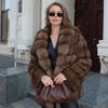 Fashion Patchwork Faux Fur Coat Jacket