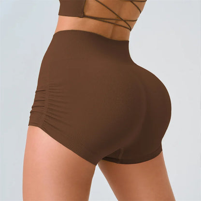Bellanica - Seamless high-waist scrunch shorts