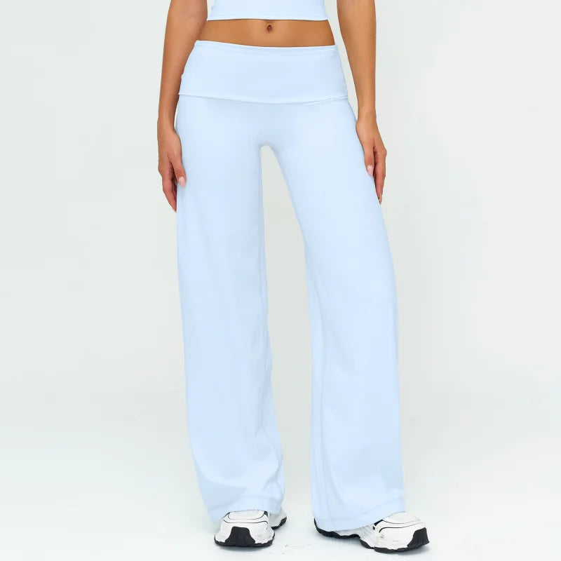 Womens Loose Wide-Leg Sports Leggings - Bellanica