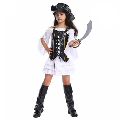 Bellanica - Girls' Pirate Halloween Party Costume