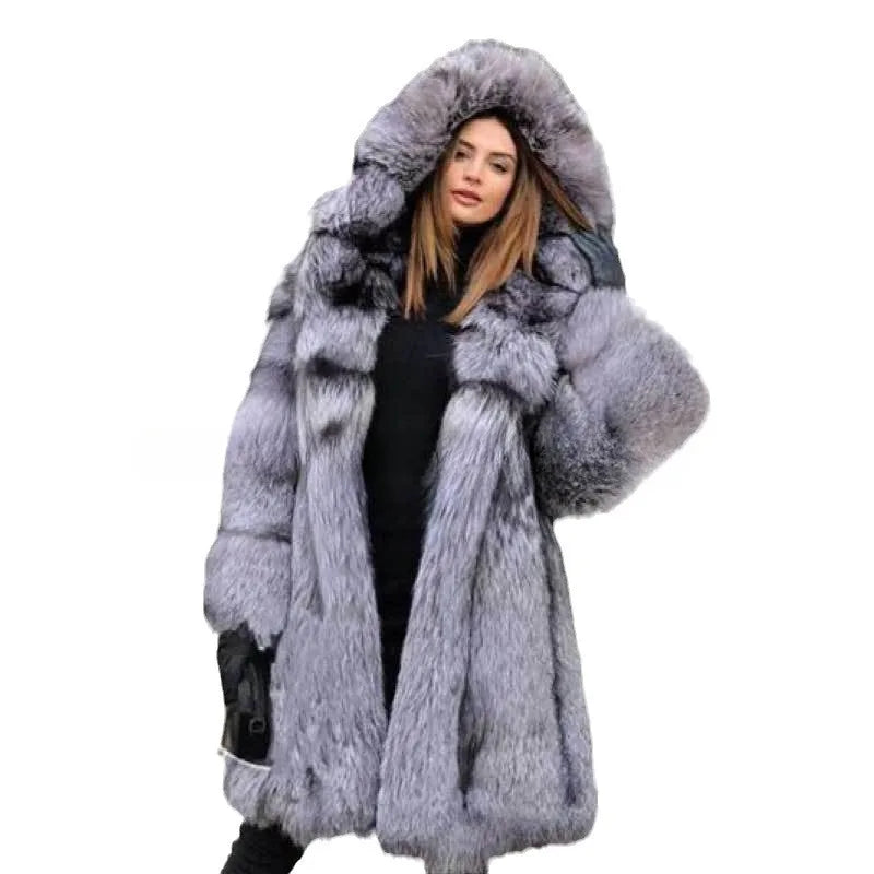 Bellanica -  Leopard Print Reversible Faux Fur Coat Women's Jacket