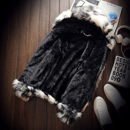 Bellanica - Men’s Hip-Hop Faux-Fur Coat