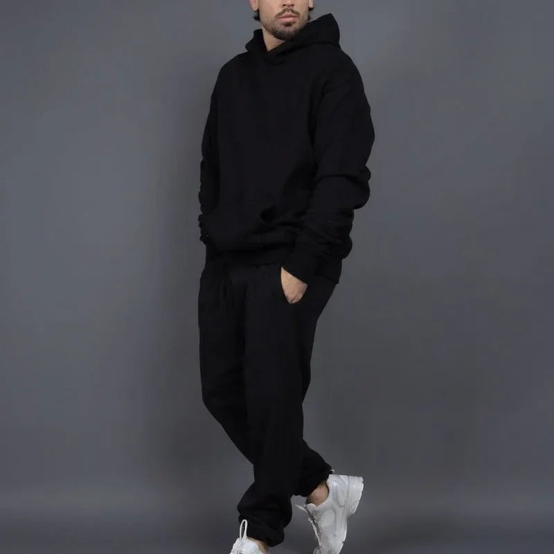 Bellanica - Fleece-Lined Thick Hooded Sweatshirt Set