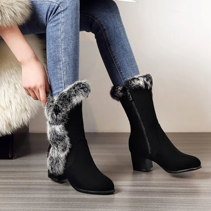 Bellanica - Furry wedge winter boots