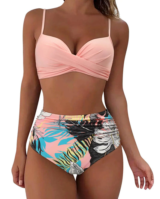 Bellanica - Vintage High-Waist Printed Bikini