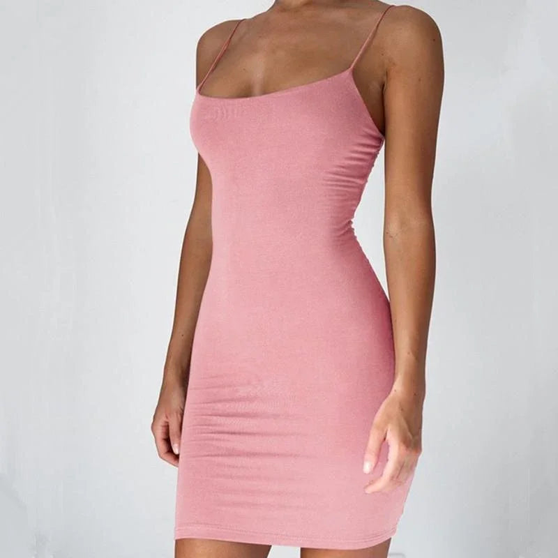 Bellanica - Spaghetti Strap Bodycon Mini Dress