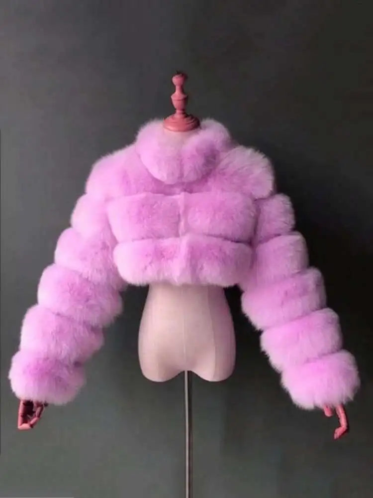 Bellanica - Women’s Short Faux-Fur Jacket