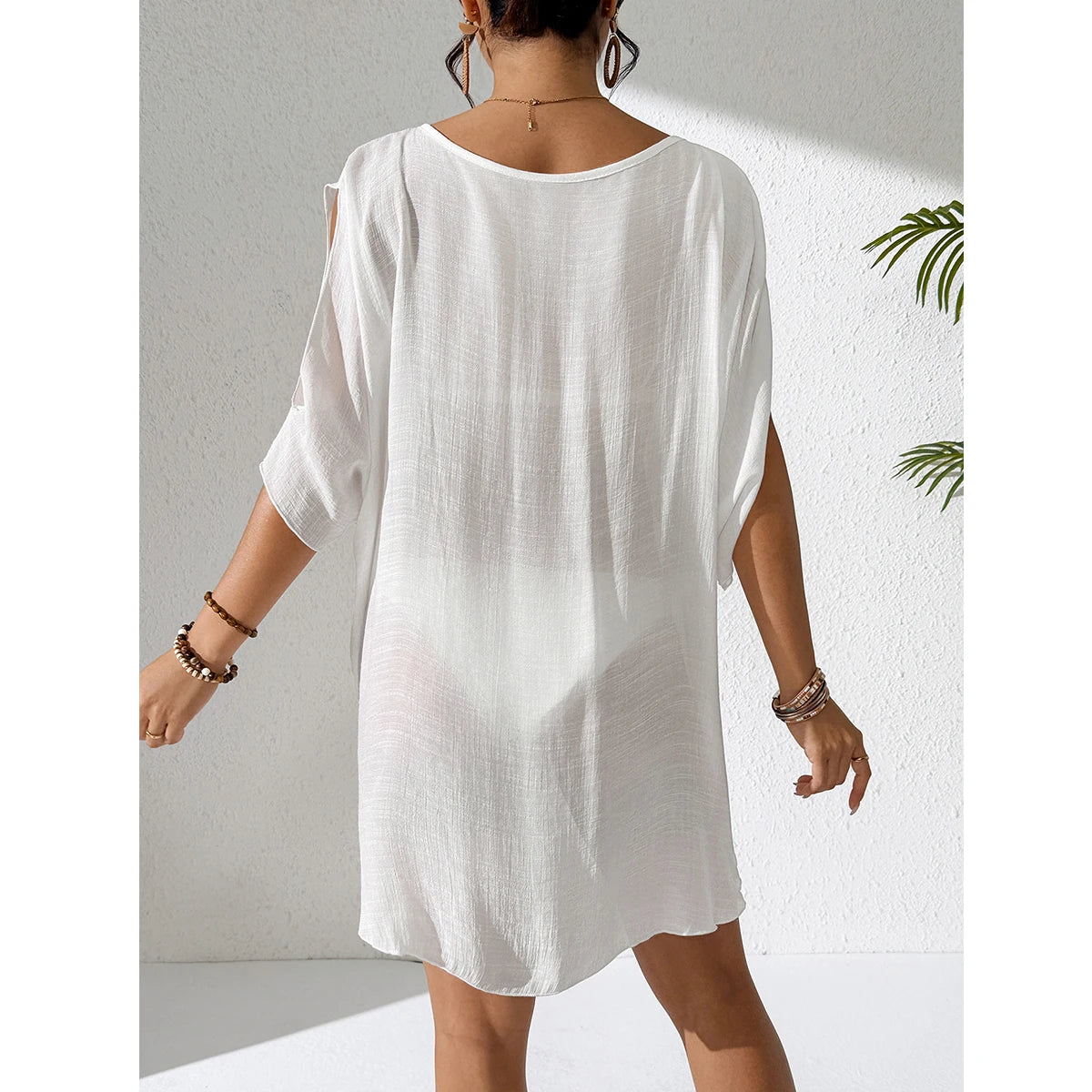 Lightweight Sheer Beach Cover-Up Dress