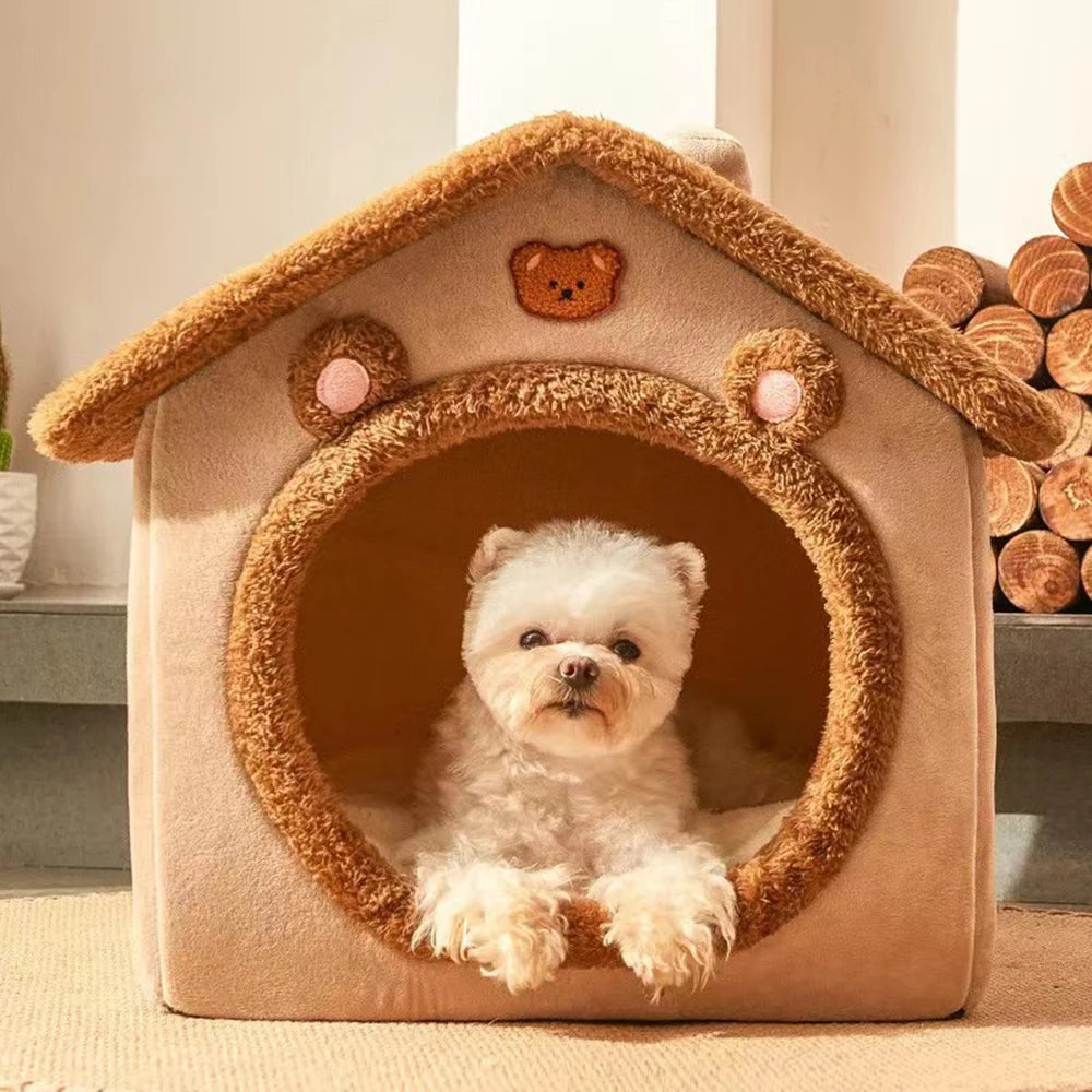 Bellanica - Four-Season Enclosed Pet Bed, Brown