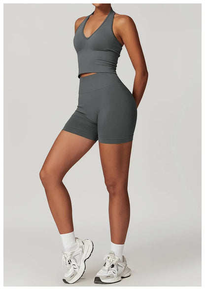 Bellanica - Seamless Ribbed 2-Piece Yoga Set