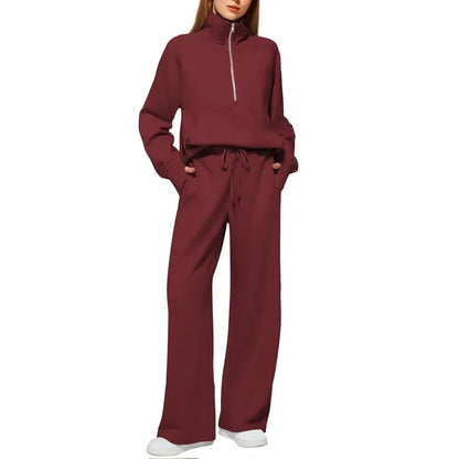 Bellanica - Women's 2-Piece Zipper Sweat Set