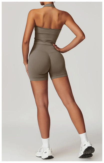 Bellanica - Seamless Ribbed 2-Piece Yoga Set
