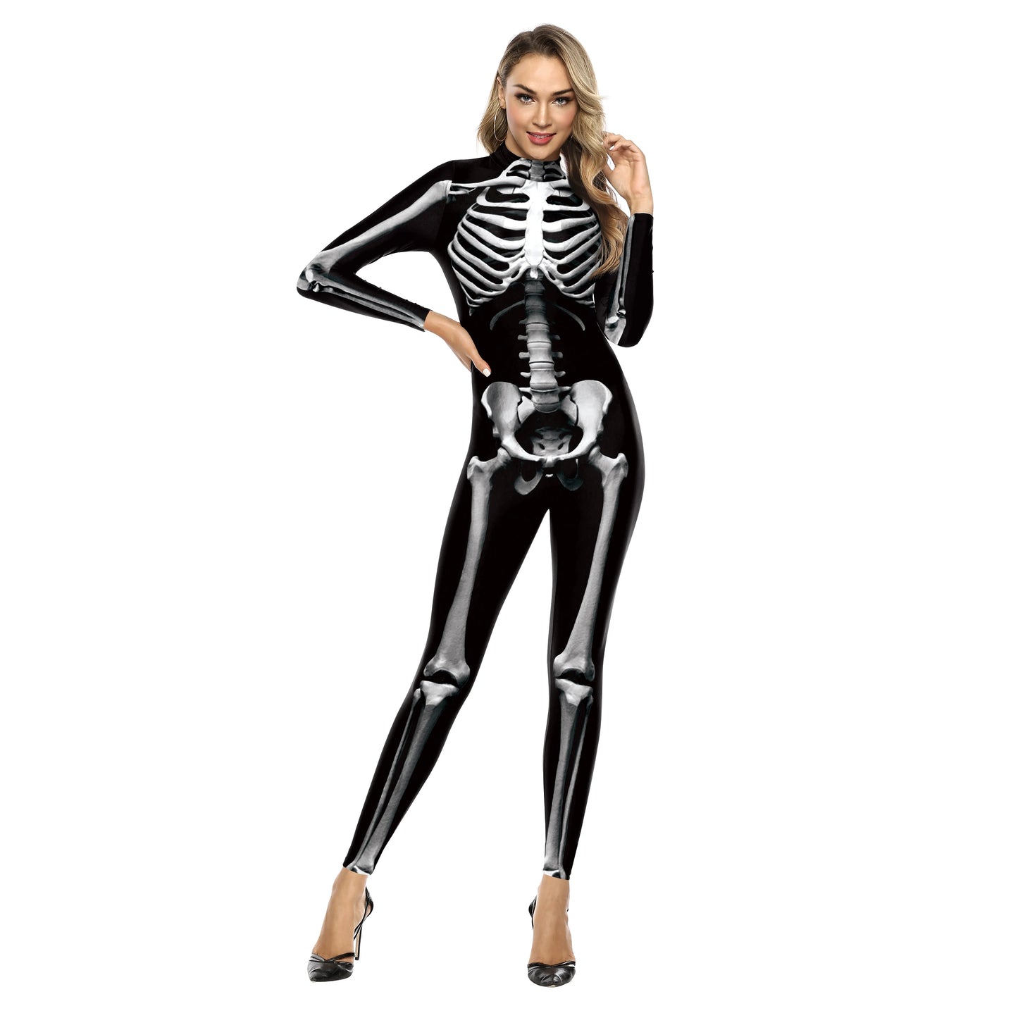 Bellanica - White Skeleton Halloween Cosplay Bodysuit