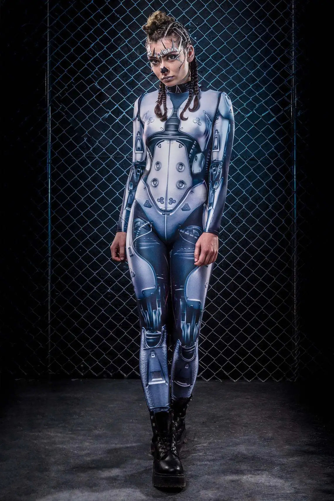 Bellanica - Cyberpunk Robot Skeleton Halloween Catsuit