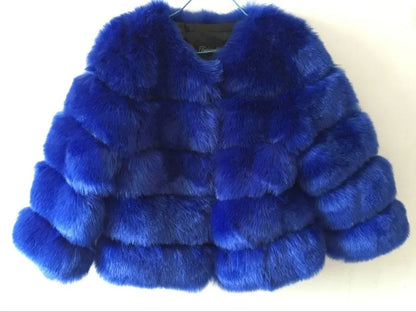Bellanica - Faux Fur Women Coats Solid