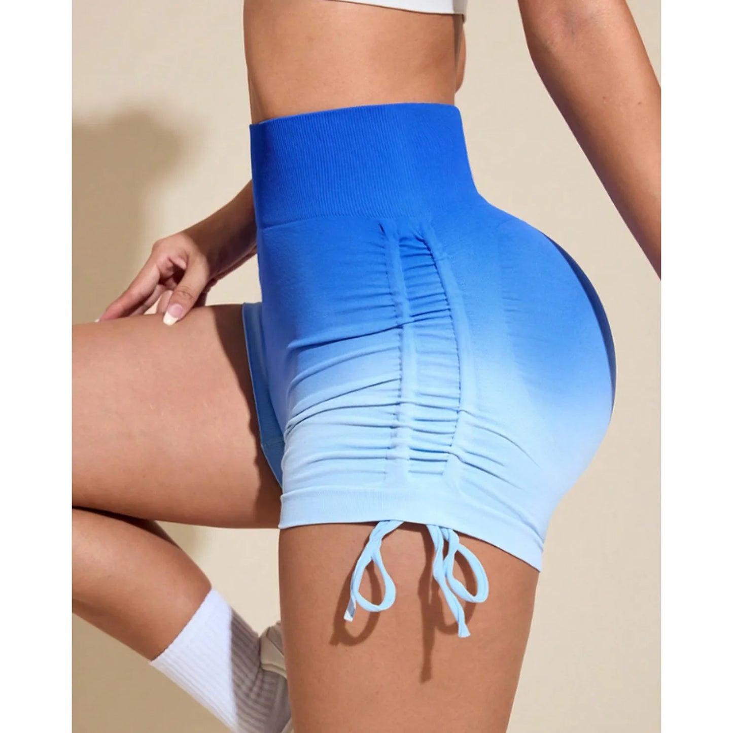 Bellanica - Sportshorts mit Farbverlauf und hoher Taille