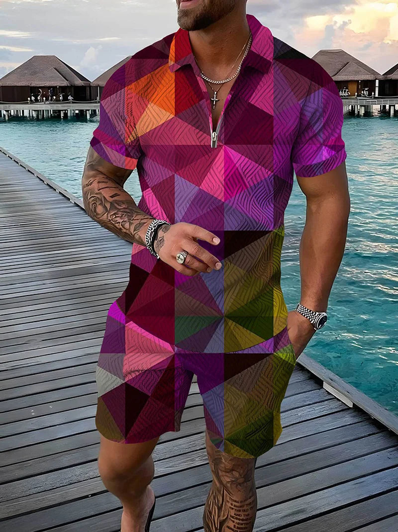 Bellanica - 3D Geometric Print Men's Set