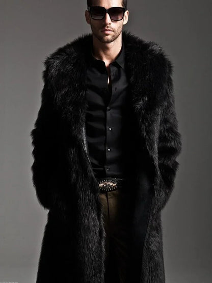 Bellanica - Men’s Long Faux-Fur Overcoat