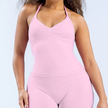 Bellanica - Strappy Open-Back Sports Bra Tank