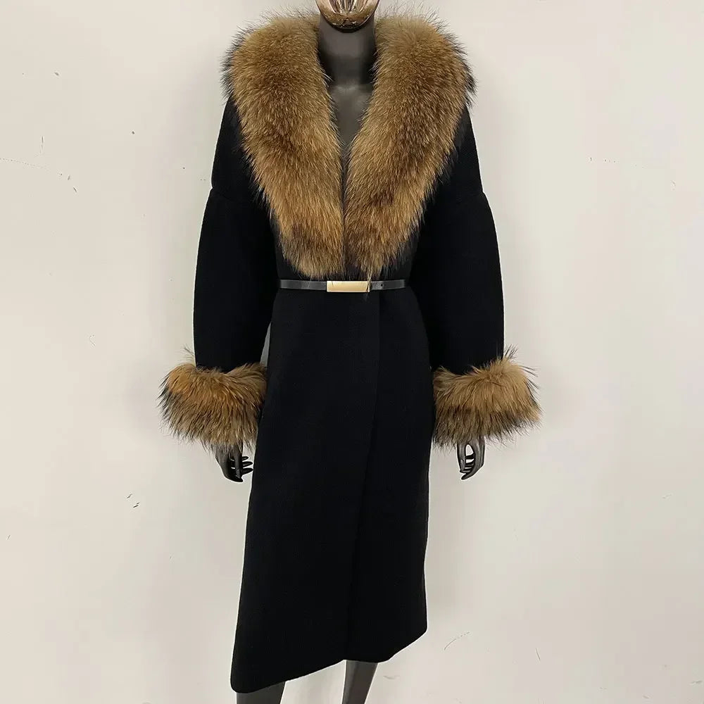 Bellanica - Real Fox Fur Jacket Long Knitwea