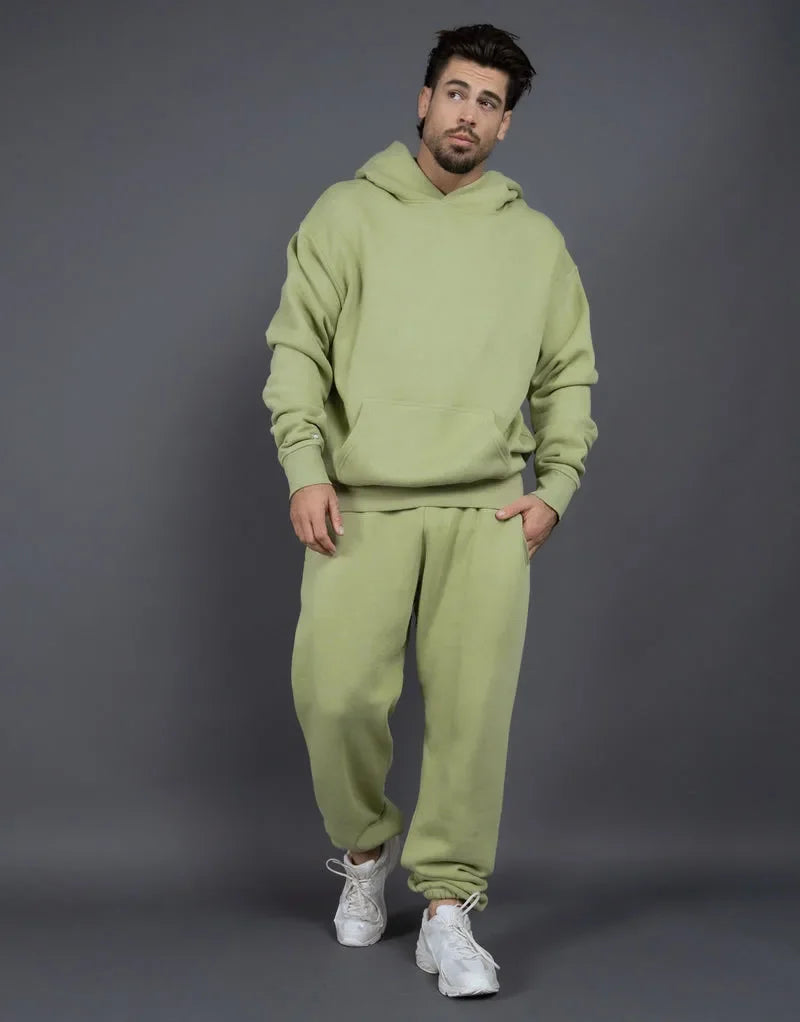 Bellanica - Fleece-Lined Thick Hooded Sweatshirt Set